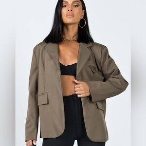 Princess Polly Olive Blazer